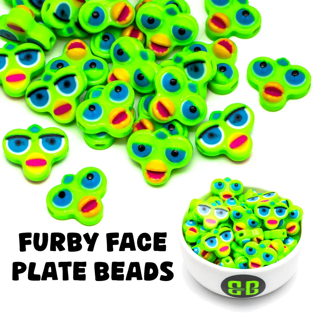 Furby Inspired Face Beads — Bass Head Beads